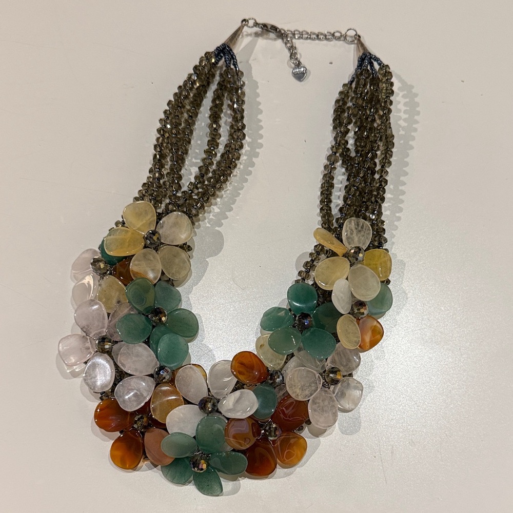 Nakamol Multicolor Floral Beaded Necklace